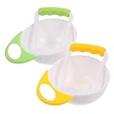 MOTHNUR 2 Sätze Multifunktionale Food Grinding Bowl mit Ergonomischem...