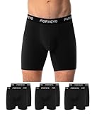 FORVEVO Boxershorts Herren Lang Bein Bauwolle 6er Pack,Atmungsaktiv...