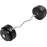 MOVIT 55kg SZ Curlset, mit Sternverschlüssen + 6 Gewichtsscheiben, 120cm...