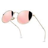 GQUEEN Retro Runde Verspiegelte Polarisierte Sonnenbrille Damen Herren...
