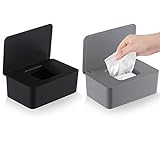 2 Stück Baby Feuchttücherbox, SOARFLY Tissue Aufbewahrungskoffer,...