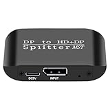 DP Splitter, 4K DP Switcher, Monitor Distributor, 7.7x5.5 cm Zwei-Screen...