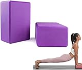 PIQIUQIU Yoga Block, 2er Yogablock für Yoga Pilates Training, Hochwertige...