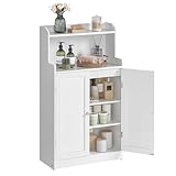VASAGLE Badezimmerschrank, Badschrank mit 2 Türen, 2 verstellbare...