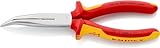 KNIPEX Flachrundzange mit Schneide (Storchschnabelzange) isoliert mit...