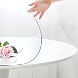 Soroel 106,7 cm runder transparenter Kunststoff-Tischschutz für...