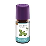 Baldini – Basilikumöl BIO, 100% naturreines ätherisches Basilikum Öl...