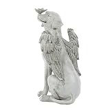 GREENADSCAPE Engel-Hund-Statue Hundegrab-Statue Tierdekor Outdoor-Statue...