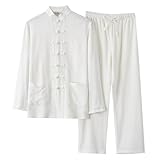 Herren Kungfu Tanganzug Chinesischer Tang Anzüge Hanfu Kampfsport Kleidung...