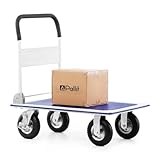 Pallit Transportwagen klappbar 300kg Rollwagen mit lenkbarer Luftbereifung...