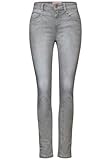 STREET ONE Damen A377260 Jeans Slim und High, Light Grey Random wash, 30W /...