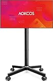 AOKCOS TV Ständer Rollbar für 32-65 Zoll Fernseher, Neigbar &...
