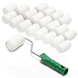 ToolSpace 20x Lackierwalze 5 cm mit Griff Superfein Schaumstoffrolle...