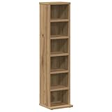 vidaXL CD-Regal Artisan-Eiche 21x20x88 cm Holzwerkstoff, CD-Schrank,...