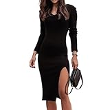 WUFANGBU Pullover Sweatshirts Kleid Slim Fit Sexy Casual Frauen Pullover...
