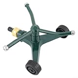 PETSTIBLE Automatischer Rasensprenger aus Metall, 360 Grad, für effektive...