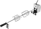 NAIZY Drehspieß für Gasgrill Grillspieß Set inkl. 4X Fleischnadeln und...