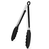 WISYOK Grillzange 23cm, Küchenzange Hitzebeständige, Zange Küche,...