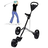 DYB Golf Trolley 3-Rad-Folding Push-Pull-Golf Cart, Faltbare Golf Trolley -...