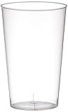 Papstar Trinkbecher / Plastikbecher 0.3 l aus Polystrol-Kunststoff, Ø 7.8...