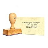 Dekolando Holzstempel Stempel personalisiert 1zeilig bis 6zeilig -...