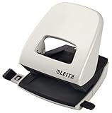 Leitz Büro Locher aus Metall, Für 30 Blatt, Anschlagschiene mit...