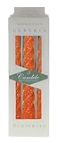 Lackierte Kerzen Tortiglione Ø 2,2 cm H 21 cm - 3 Stück - Orange