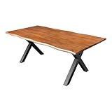 Riess Ambiente Massiver Esstisch Genesis - 200cm - braun schwarz -...