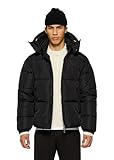 Burocs Hooded Puffer Jacket - Black - Oversized Herrenjacke - abnehmbare...