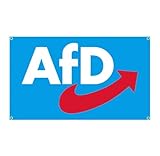 AfD Partei-Flagge, Blau mit Rotem Pfeil, Politisches Banner