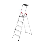 Hailo Stehleiter StandardLine 5 Stufen, belastbar bis 150 kg, mittelgroße...