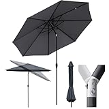Sekey Alu-Sonnenschirm 330cm Sonnenschirm Gartensonnenschirm mit...