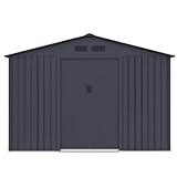 InTheMarket Metall-Gartenhaus – Gartenhaus mit abschließbaren...
