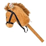 Generisch Steckenpferd Spielpferd Plüsch Hobby Horse braunes Pferd auf...