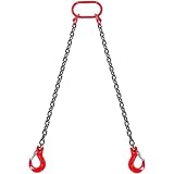 VEVOR 2-Strang Kettengehänge, 1,5 m Krankette mit Haken, G80 Forstkette,...