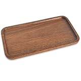 Holz Tablett Rechteckig, Rablett aus Akazienholz, Holztablett Rechteckig...