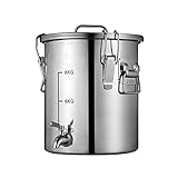 Edelstahl-Lagerfässer mit Deckel und Silikondichtung. Geeignet für den...