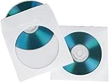 Hama CD/DVD Papier-Schutzhüllen, Weiß, 100er-Pack