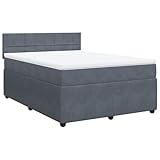 vidaXL Boxspringbett, Doppelbett mit Matratze Matratzenauflage, Bettgestell...