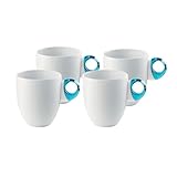 Guzzini Everyday Becher mit Henkel - 4er Set, Porzellan & Kunststoff -...