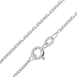 trendor Damen-Kette 925 Silber Diamantierte Ankerkette 1,3 mm 28800-38 38...