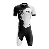 VOXCAUTQ Triathlon Anzug Herren,Herren Pro Fahrrad Skinsuit...