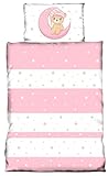 one-home Kinder Baby Bettwäsche 100x135 cm + 40x60 cm Teddy Bären Sterne...