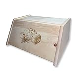 Generisch Zirbenbrotdose | Brotbehälter aus Zirbe | Brotaufbewahrungsbox...