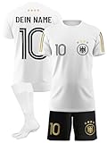 Shop4Fans Deutschland Fußballtrikot Personalisiert für Jungen & Mädchen...