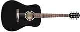 Fender CD-60 Dreadnought V3 DS Akustikgitarre, Walnussgriffbrett, Schwarz