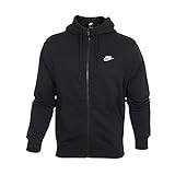 Nike Herren Sportswear Club Hooded Sweatshirt, Black/Black/White, M EU