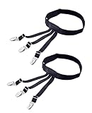 ROSVAJFY Hemdhalter Herren Shirt Stays Oberhemd Bleiben Gürtel Elastisch...