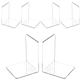 VMUTGA 6PCS Klarer Buchstützen, Buchständer aus Acryl, Buchstütze für...