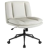 IWMH Bürostuhl ohne Armlehne, Drehstuhl mit Rollen, Breiter...